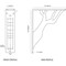 Ekena Millwork Damon Wrought Iron Bracket, (Triple center brace), Antiqued Warm Silver 2"W x 7 1/2"D x 10"H BKTM02X07X10TDAAWS - alternate 6
